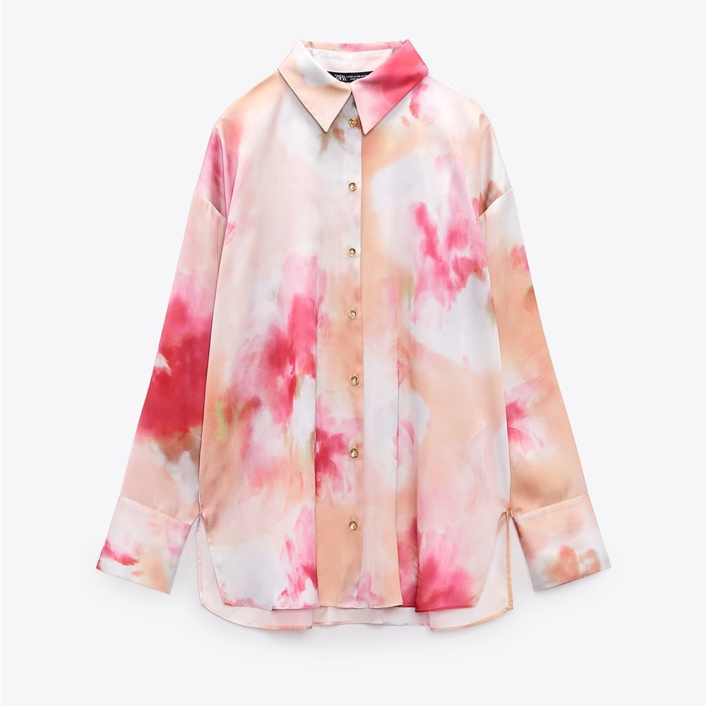 Zara tie dye print shirt